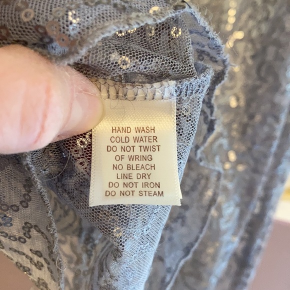 COPY - Sheer Grey Sequined tank top - Picture 5 of 6